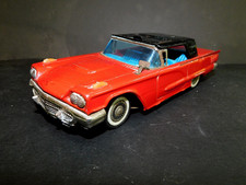 Vintage Tin Friction 1960 Ford Thunderbird by BANDAI TOY CAR - JAPAN