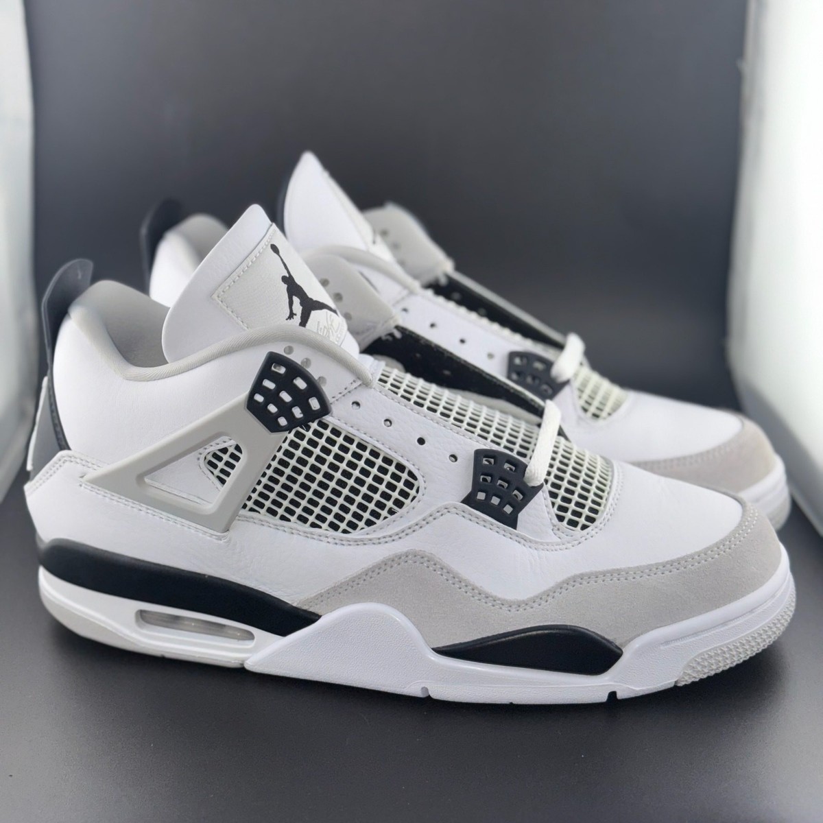 Air Jordan 4 ホワイト/ブラック/グレー Jordan 4 Retro Military Black Sz 10.5 | eBay