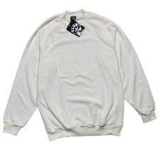 Vintage 80s CLUB adidas terrycloth sweatshirt, white, size L