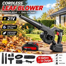 21V 1 Battery Cordless Leaf Blower Turbo Fan Electric Handheld Air Blower New