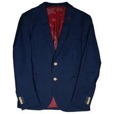 Cinque 44 S sport coat dark blue men's blazer jacket stretch stretch party soft line