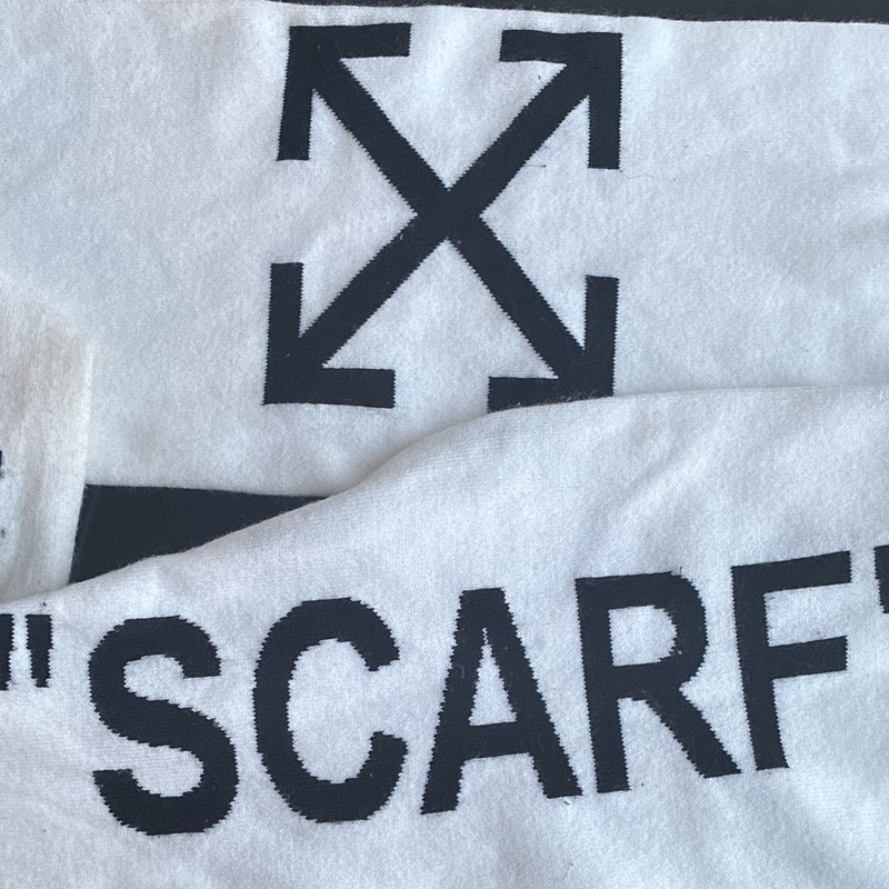 Off White Main Label Virgil Abloh Red "Scarf" Wool Blend Authentic