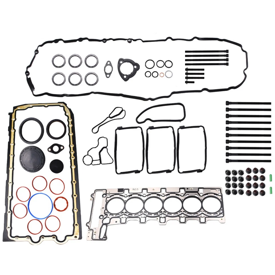 Engine Overhaul Gasket Seals Kit w/ Head Bolts 11122165470 For BMW 335i X3 X5 X6 - Image 2 of 4