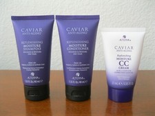 ALTERNA Caviar Anti-Aging Replenishing Shampoo, Conditioner, CC Cream Mini Set