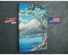 Mount Fuji from Lake Yamanaka Canvas Print, Living Room Wall Art Decor