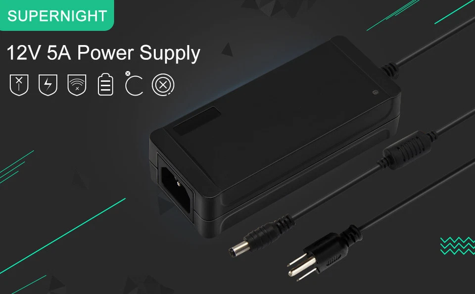 3x AC/DC 12V 5A 60W Switching Power Supply Adapter For LED Strip/Router/ADSL/etc - Image 3 of 4