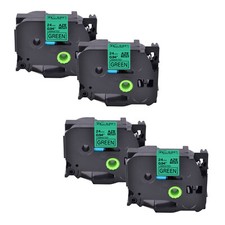 4PK 1" Compatible with Brother TZ-751 TZe-751 Black on Green Label Tape P-Touch