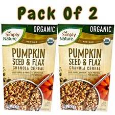 Organic Pumpkin Seed & Flax Granola Cereal (11.5 oz / 326 g Each) Pack of 2
