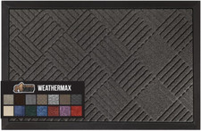 100 Waterproof All-Season Weathermax Doormat, Durable Natural Rubber, Stain and