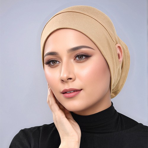Foulard donna hijab berretto interno copricapo turbante musulmano ninja cappelli foulard - Foto 9 di 26