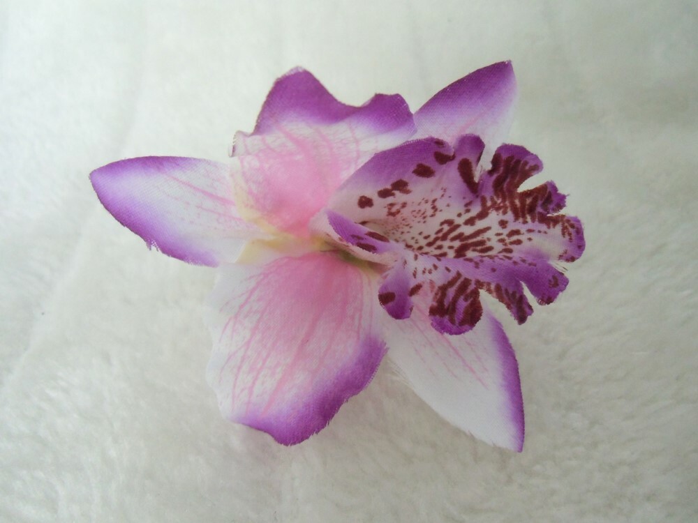 Orchidea Fiore Capelli Clip Slide Impugnatura Matrimonio - Foto 9