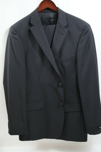 #207 HUGO BOSS Gray Pasini2/Movie2 Two Button Striped Suit Size 42 R - Picture 2 of 7
