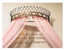 OctoRose Metal Wall Decor' Teester Crown Princess Over The Bed Paint your Color