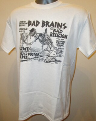 Bad Brains Skeleton Poster T Shirt Hardcore Punk Music Religion JFA Fishbone 110