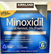 Kirkland Signature 5 Minoxidil Foam For Men Hair Growth Treatment 6x 2.11 cans