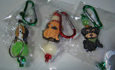 LOT of 3 Qty. Fancy Dog Key Chains Variety Basset Hound, Pug, Terrier Great Gift