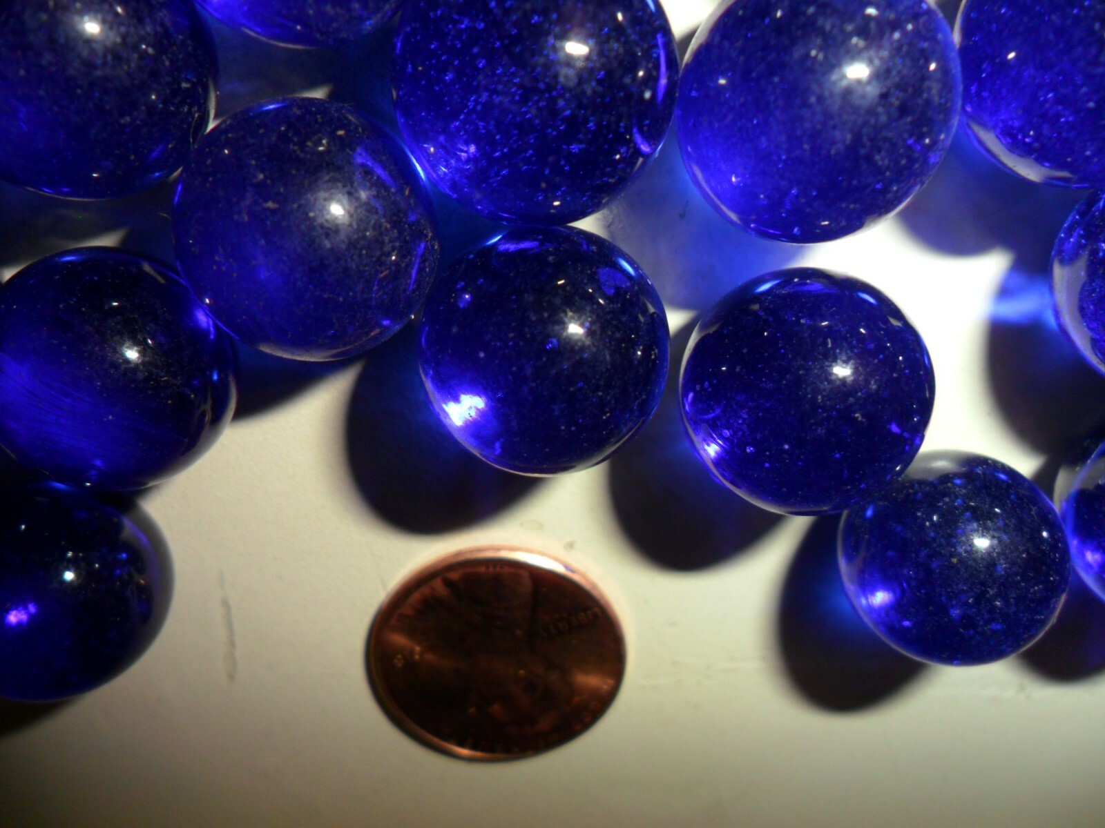 Vintage Blue Glass West Virginia Marbles Approximately 9/16" eBay