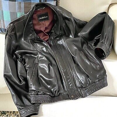 VINTAGE SAKS FIFTH AVENUE NETO LEATHER JACKET MEN'S SIZE 46 VINTAGE SAKS FIFTH AVENUE NETO LEATHER JACKET MEN'S SIZE 46