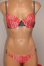 NWT Roxy Swimsuit 2pc Bikini Set Sz S Reversible Mini Pant