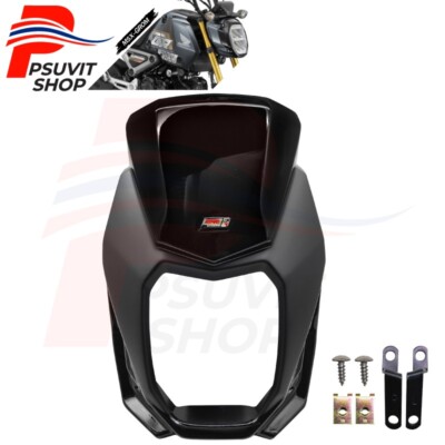 Front ABS Cover Headlight Windscreen For GROM-125 MSX-125 2021-2023 Black