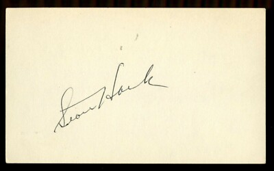Stan Hack d.1979 signed autograph auto 3x5 index card Baseball Player 2067
