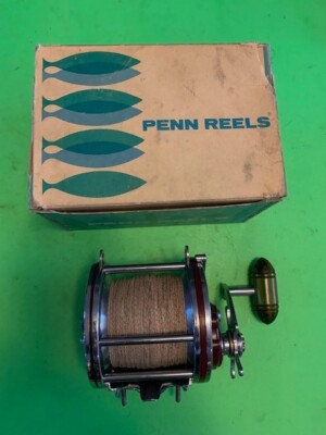 VINTAGE PENN SPECIAL SENATOR 114H 6/0 FISHING REEL + ORIGINAL BLUE