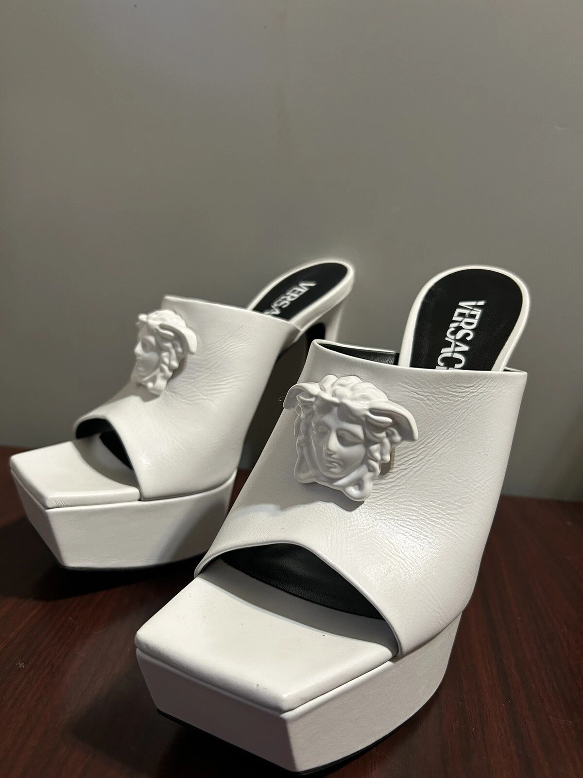 Versace decolte bianche Medusa platform EU39 US9