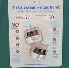 Belif Aqua Bomb Ultra Lightweight Facial Gel Cream 1.01oz/30ml Pack Of 2 READ
