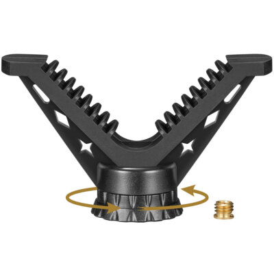 V Yoke Rest Mount Attachment 3/8'' & 1/4'' Thread for Bipod Monopod Shooting Stick