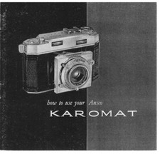 Ansco Karomat Instruction Manual Reprint