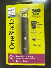 Philips Norelco OneBlade Pro 360 Face + Body Electric Trimmer/Shaver 0251/OB