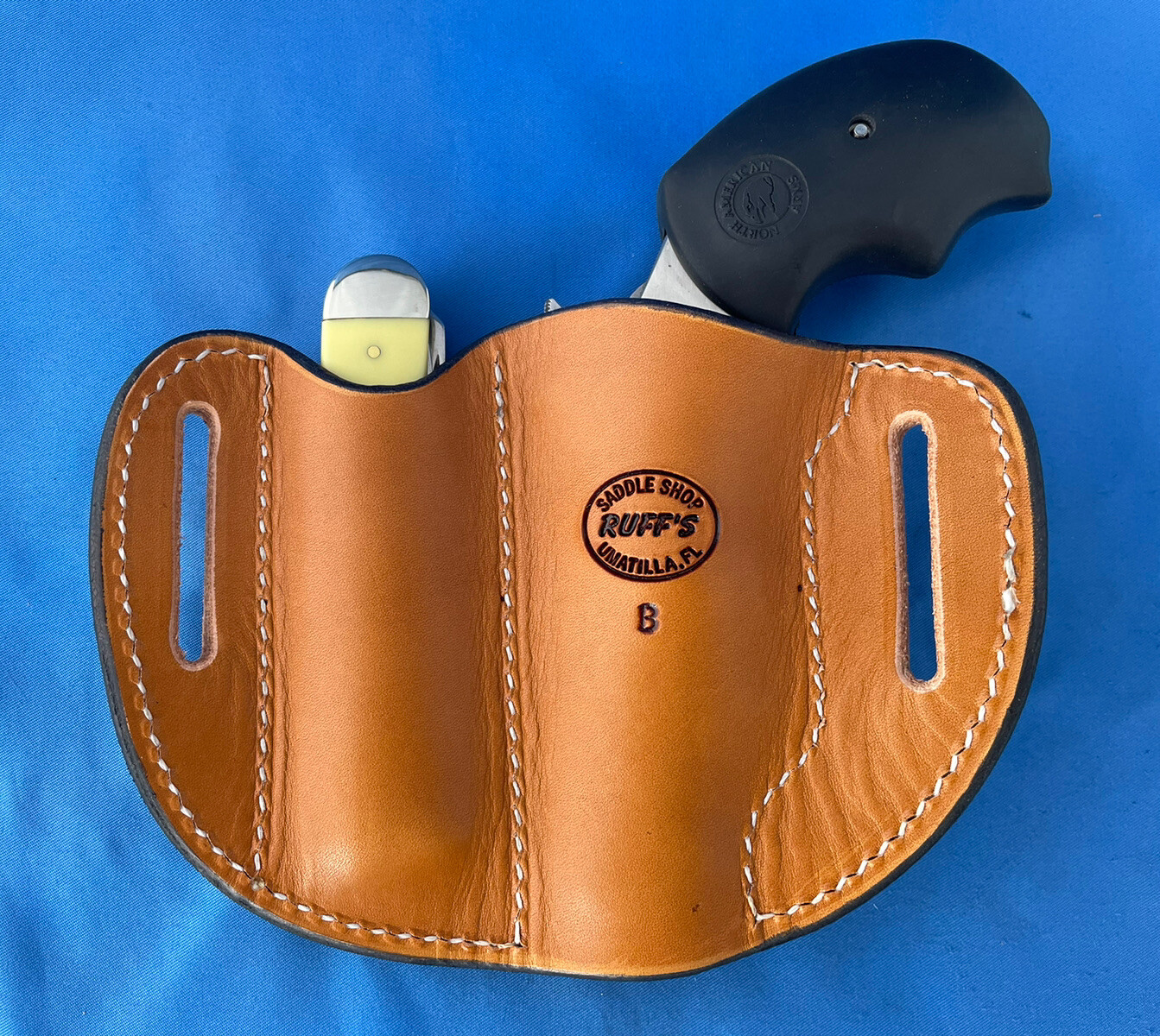 Arm Ruff's Leather Holster NAA Black Widow/Knife Combo North American Arms Black ...