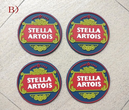 STELLA ARTOIS Rubber drip mat bar mat bar runner &4pcs coasters home pubs A or B - Picture 6 of 7