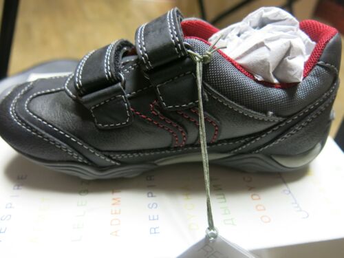 NIB Geox Boys Arno J44f0C Fashion Sneakers Grey Red 28 - Picture 3 of 4
