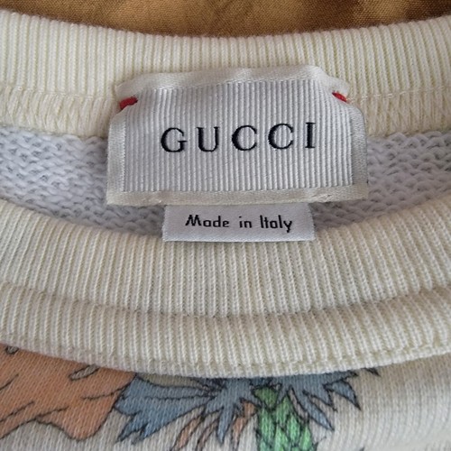 Authentic GUCCI KIDS FLORAL Printed TENNIS Sweatshirt Jumper Pullover 4T - Picture 3 of 4