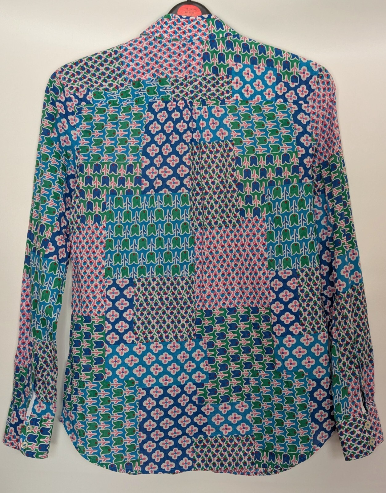 Talbots Tulip Patchwork Button Down Cotton Shirt … - image 3