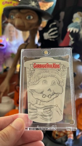 Garbage Pail Kids NEIL CAMERA SKETCH CARD - BONY JOANIE TRASHCAN - 第 1/2 張圖片