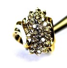 14k yellow gold 1.82ct SI2 I cocktail diamond cluster ring estate 9g natural 6 — photo 7