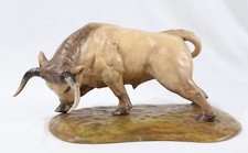 Guido Cacciapuoti Silvio Righetto ceramica italiana scultura toro 16” metà secolo