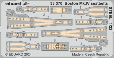 Eduard 33370 1/32 Boston Mk.IV Seatbelts STEEL Zoom Set