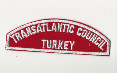 TRANSATLANTIC  COUNCIL R&W STRIP / '' TURKEY '' - Boy Scout BSA A142-T42-B16