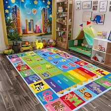 ABC Kids Play Rug, Non-Slip Classroom Carpet, 59" x 39.4''