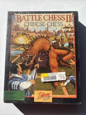 Battle Chess II Chinese Chess PC Game 1990 Interplay Floppy Disc New Sealed