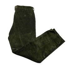 Rota Pantaloni Pants Mens It 50 34x28 Green Corduroy Regular Fit Dress Trousers