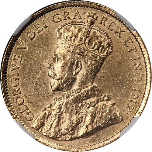 1913 Canada Gold $5 NGC Unc Details