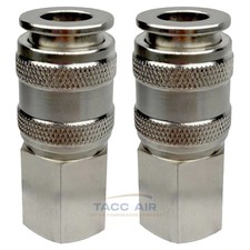 2 Pack Universal 1/4" Female NPT Air Compressor Hose Quick Connect Couplers