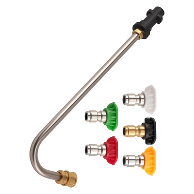 #ad Pressure Washer Gutter Cleaner Attachment Angled Extension Wand W Nozzle Tips $19.16