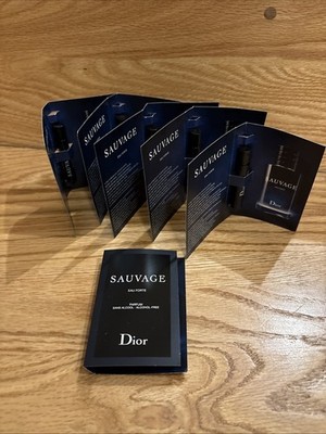 DIOR SAUVAGE EAU FORTE PARFUM 1.0ml .03fl oz x 6 COLOGNE SPRAY SAMPLE VIALS