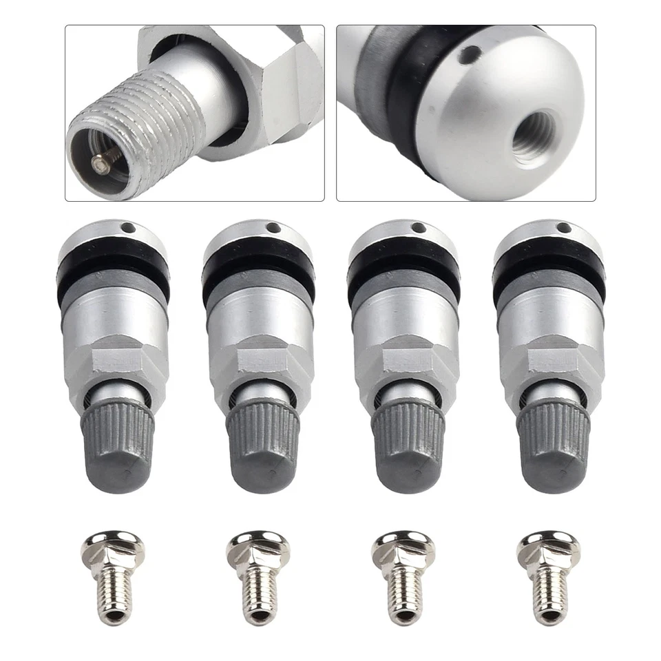 4pcs TPMS Tire Pressure Sensor Valve Stem Repair Kit High Quality Fit For - Image 4 of 4
