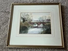 andy le poidevin watercolour ( field bridge ) 1986